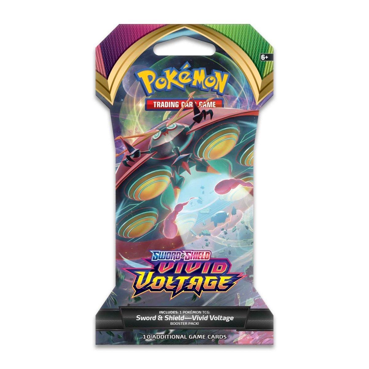 Pokemon Sleeved Booster Pack (10 Cards) - Sword & Shield - Vivid Voltage - Hobby Champion Inc