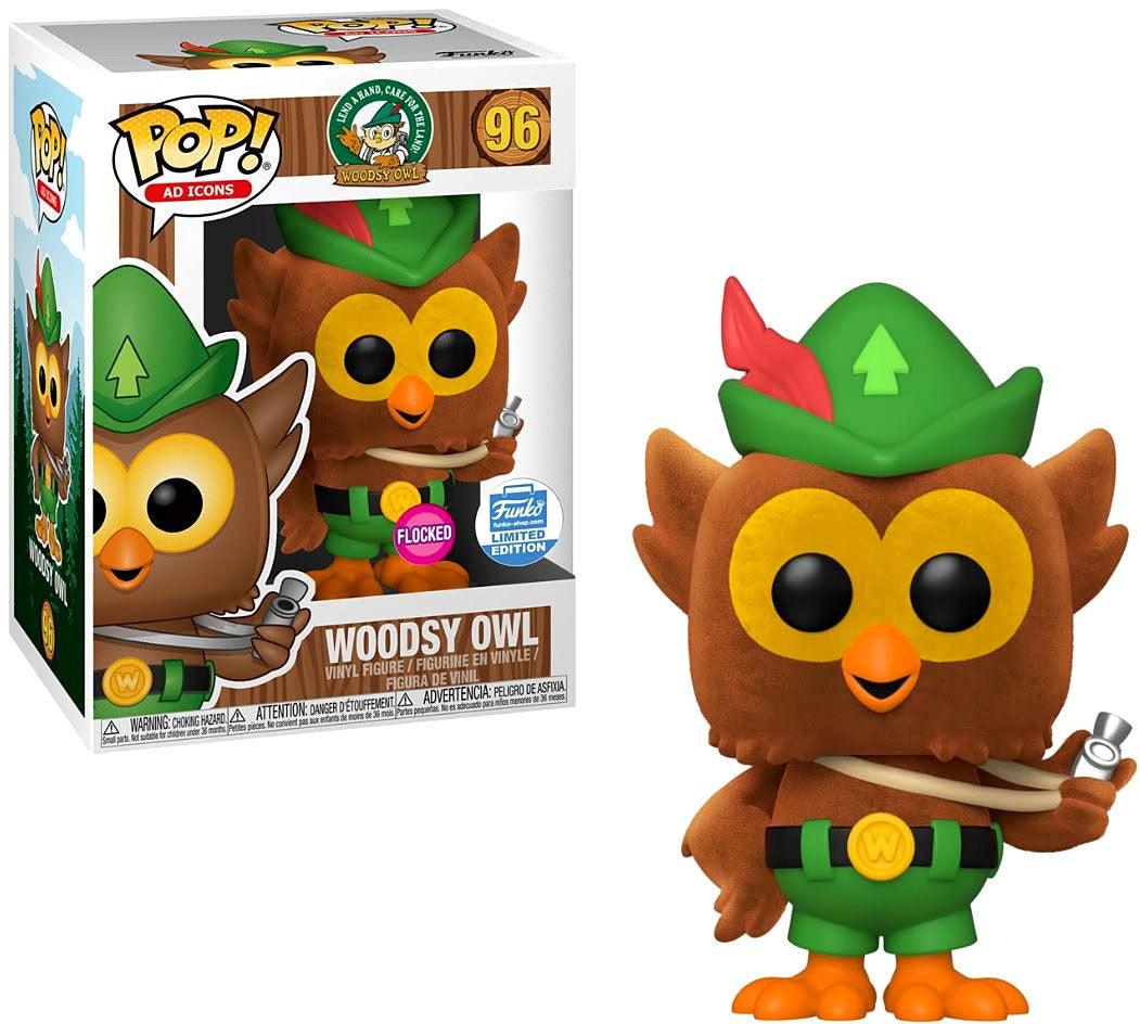 Pop! Ad Icons - United States Forest Service - Woodsy Owl - #96 - FLOCKED & Funko Shop LIMITED Edition - Hobby Champion Inc
