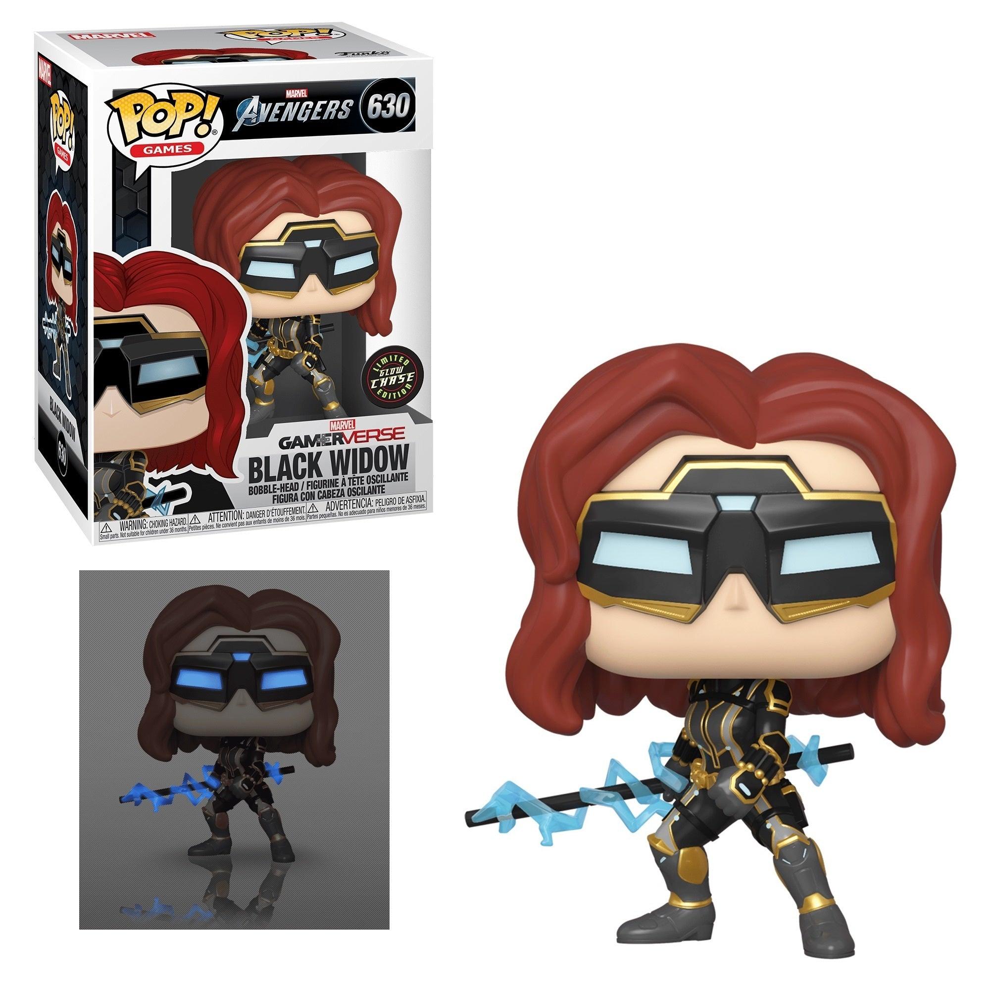 Pop! Games - Marvel Avengers - Black Widow - #630 - Glow In The Dark & LIMITED CHASE Edition - Hobby Champion Inc