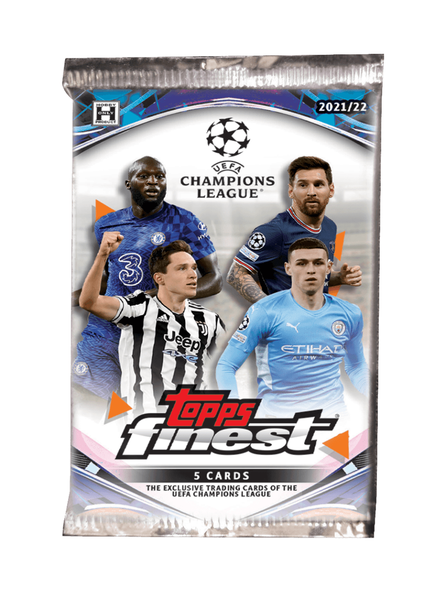 Soccer - 2021/22 - UEFA Champions League - Topps Finest - Hobby Pack (5 Cards) - Hobby Champion Inc