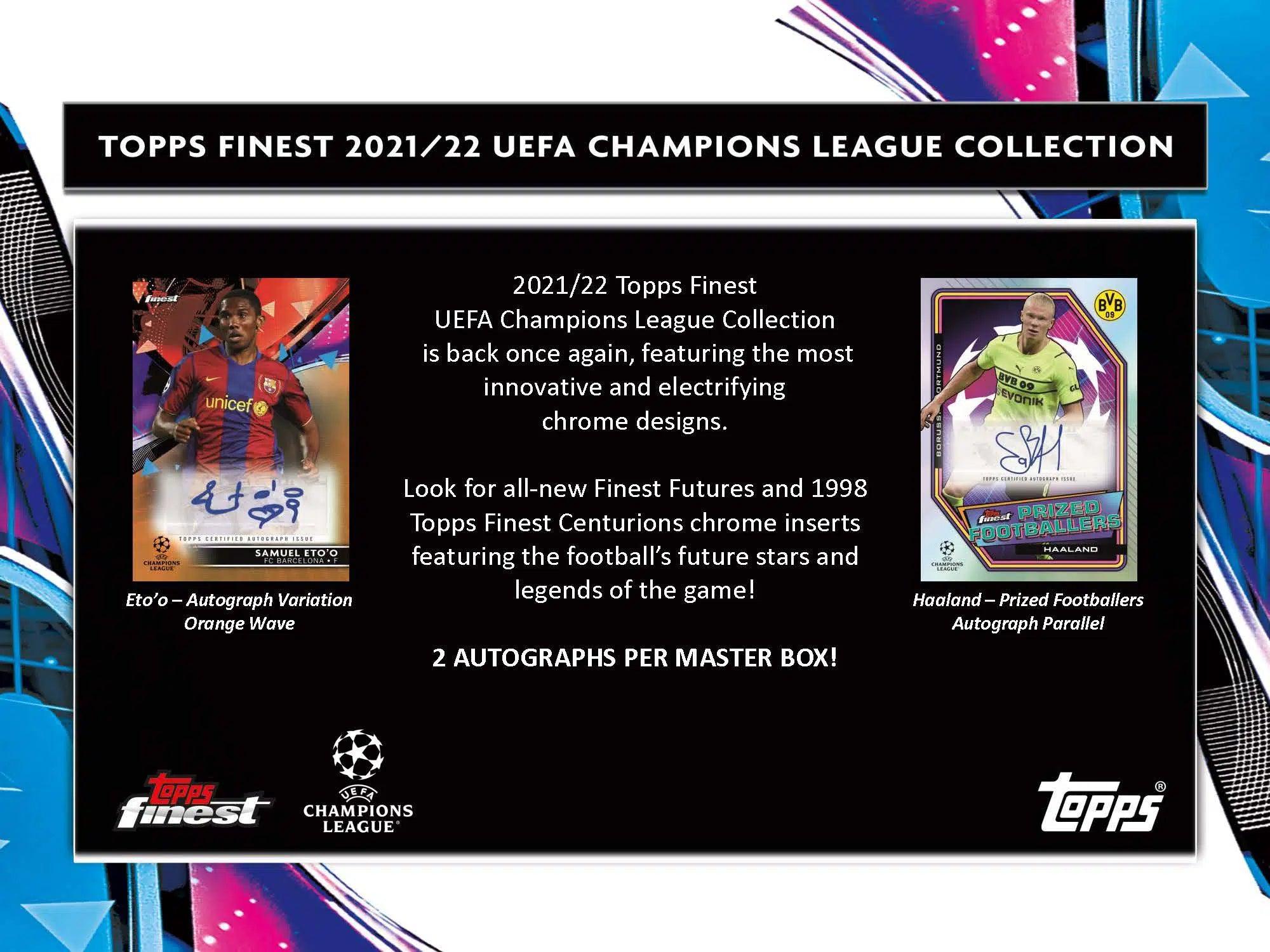Soccer - 2021/22 - UEFA Champions League - Topps Finest - Mini Hobby Box (6 Packs) - Hobby Champion Inc