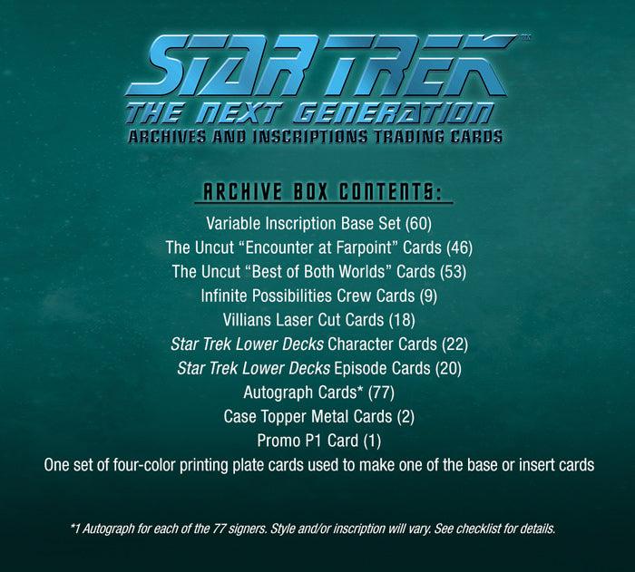 Star Trek - 2022 Rittenhouse - The Next Generation Archives and Inscriptions Box - Hobby Champion Inc