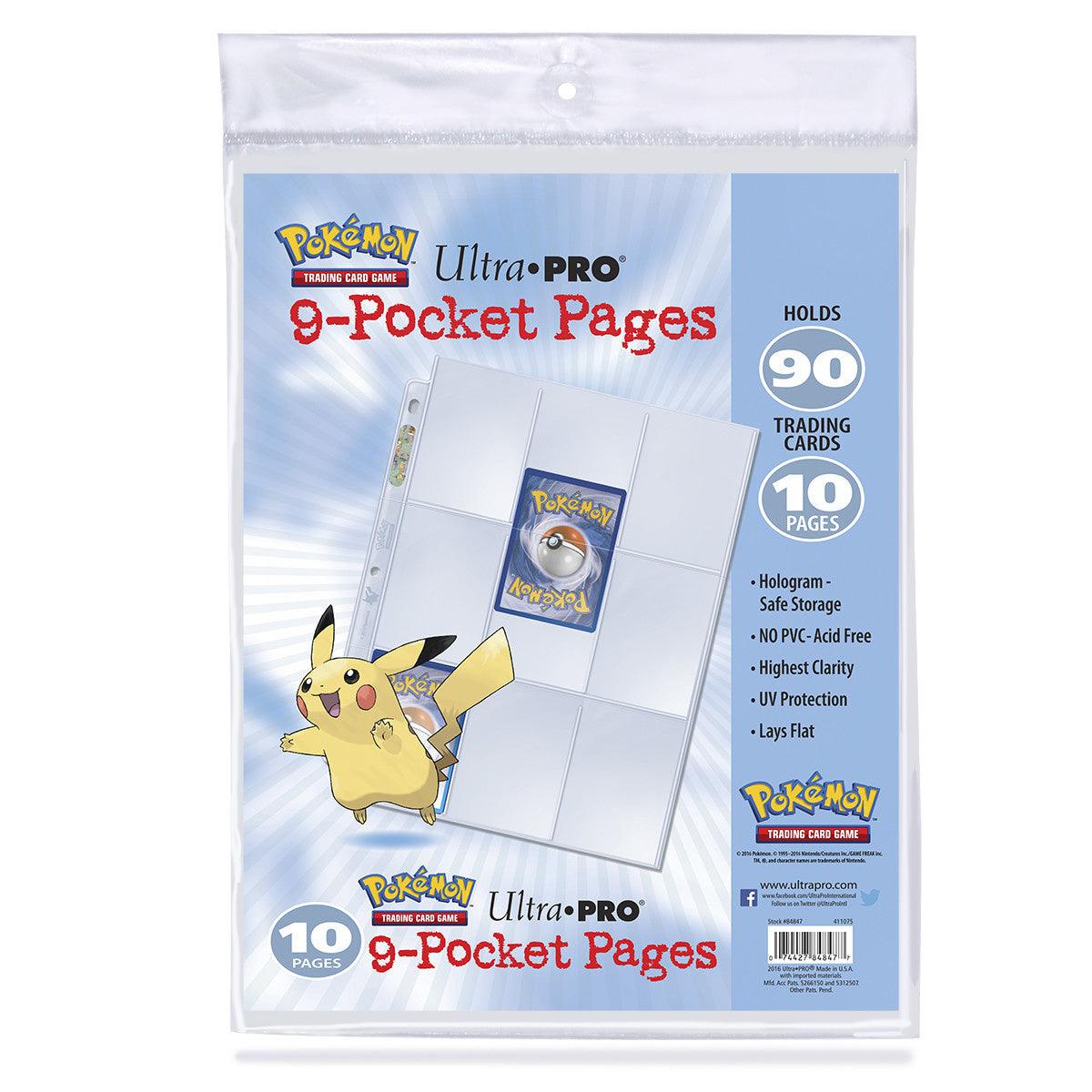 Ultra PRO - 9 Pocket Pages (10ct) for Pokemon Cards - Hobby Champion Inc