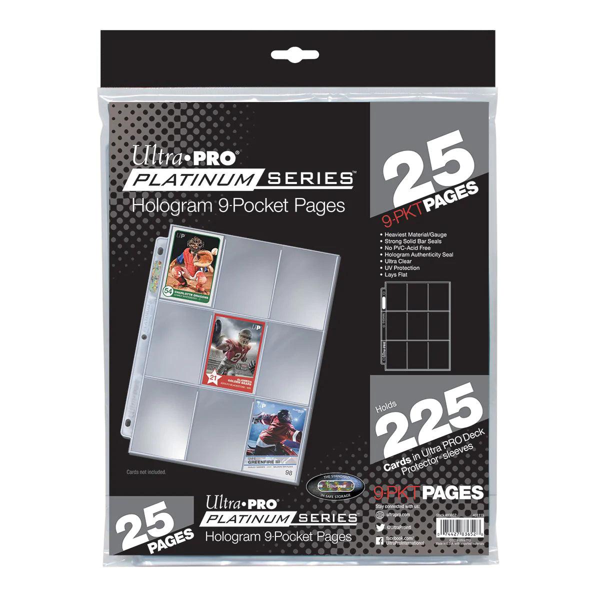 Ultra PRO - 9 Pocket Pages (25ct) for Standard Size Cards - Platinum Series - Hobby Champion Inc