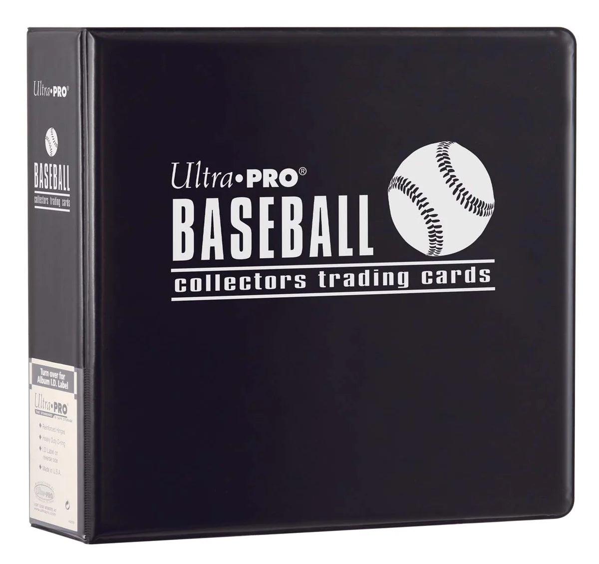 Ultra PRO - Album/Binder/Portfolio - 3" Baseball Trading Card Album (Black Color) - Hobby Champion Inc