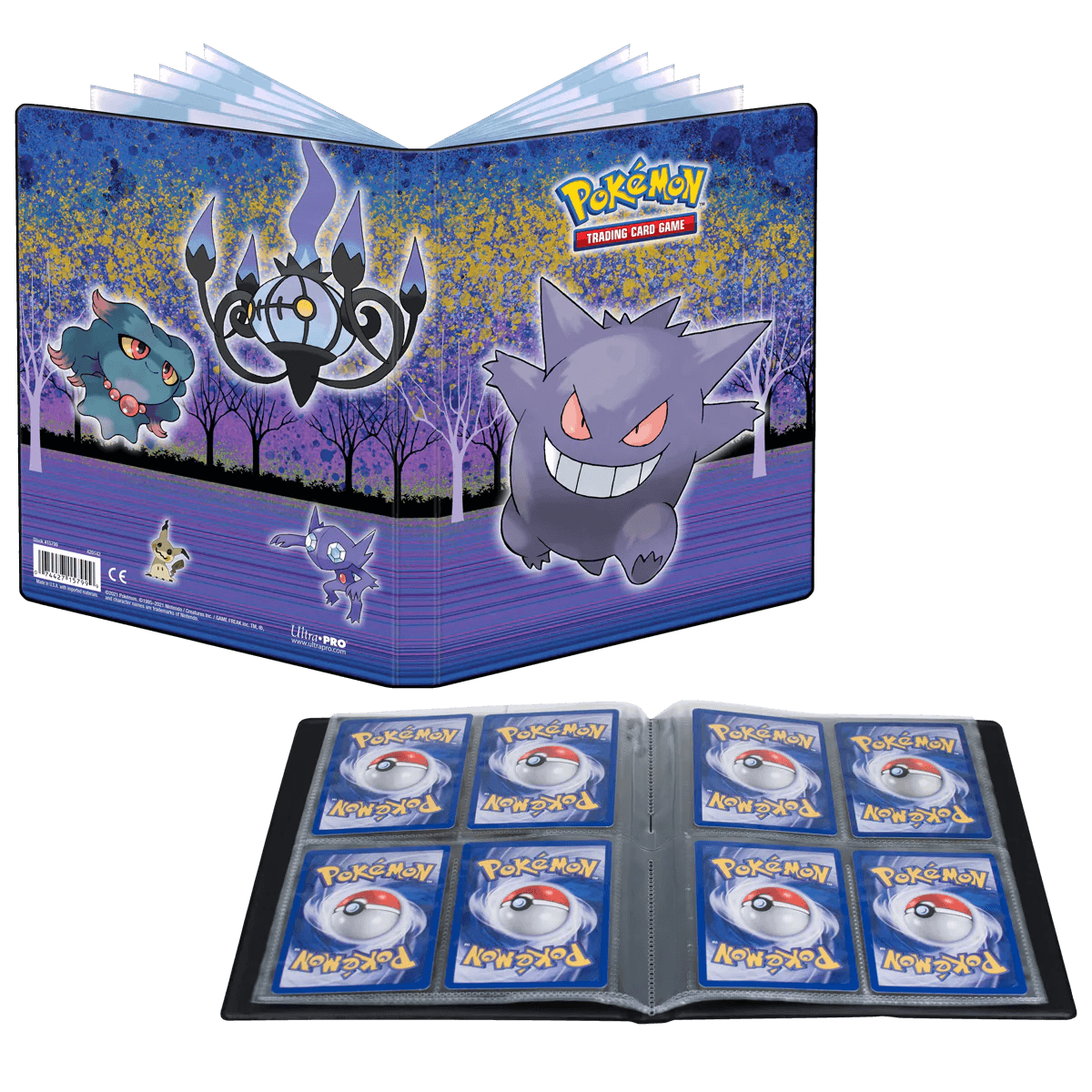 Ultra PRO - Album/Binder/Portfolio 4-Pocket (Holds 80 cards + 4 Oversize cards) - Pokemon - Haunted Hollow - Hobby Champion Inc