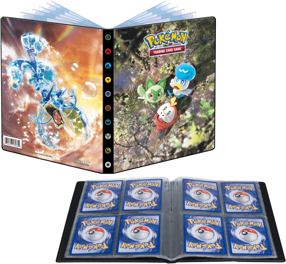 Ultra PRO - Album/Binder/Portfolio 4-Pocket (Holds 80 cards + 4 Oversize cards) - Pokemon - Scarlet & Violet - Hobby Champion Inc