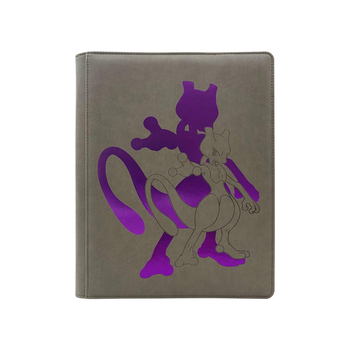 Ultra PRO - Album/Binder/Portfolio 9-Pocket PRO Leather Premium (Holds 360 Cards) - Pokemon - Mewtwo - Hobby Champion Inc