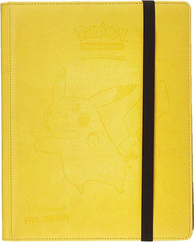 Ultra PRO - Album/Binder/Portfolio 9-Pocket PRO Leather Premium (Holds 360 Cards) - Pokemon - Pikachu - Hobby Champion Inc