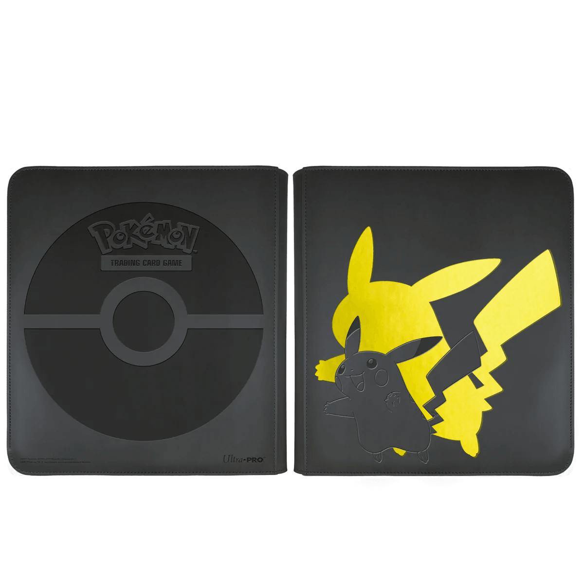 Ultra PRO - Album/Binder/Portfolio Leather 12-Pocket Zippered PRO (Holds 480 Cards) - Pokemon - Pikachu - Hobby Champion Inc