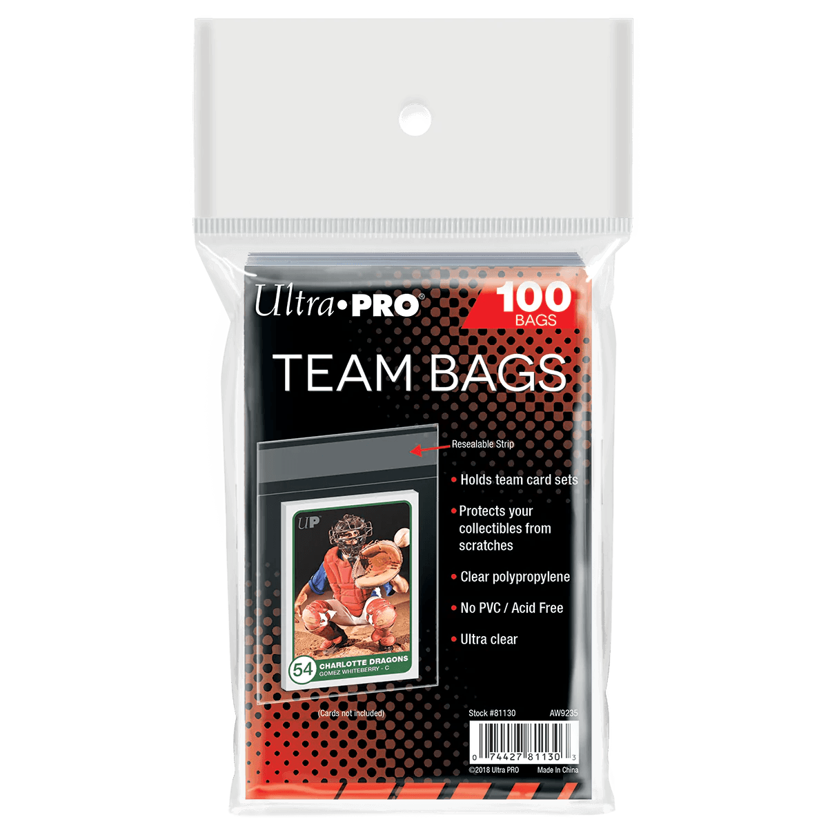 Ultra PRO - Team Bags Resealable (100ct) - Hobby Champion Inc