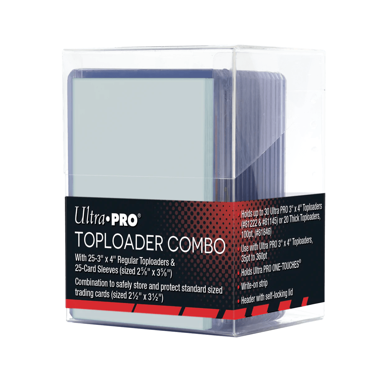 Ultra PRO - Toploader Combo - 035pt - Plastic box & toploaders/sleeves (Qty:25) - Hobby Champion Inc