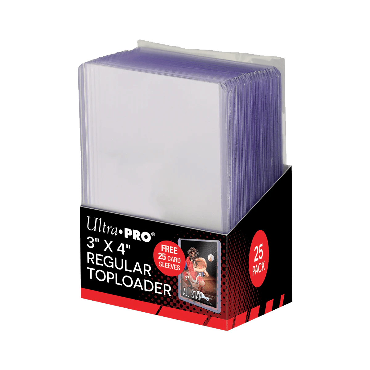 Ultra PRO - Toploader Pack - 035pt Regular (25 toploaders & 25 card sleeves per pack) - Hobby Champion Inc